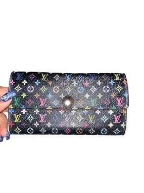 Louis Vuitton Takashi Murakami Multicolor Monogram Sarah Long Wallet
